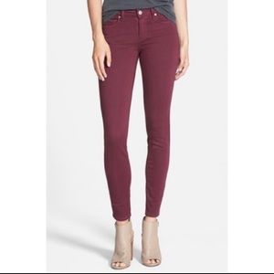 PAIGE skyline burgundy merlot skinny jeans sz 26